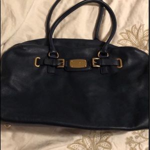 Michael Kors Leather Tote - Navy